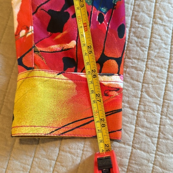 Chico's multi-coloured butterfly print button-up shirt size 0 #fairycore - Picture 7 of 10